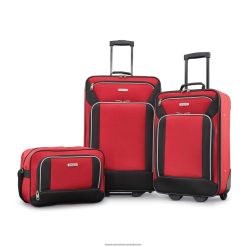 Fieldbrook XLT 3 Piece Set American Tourister 06X06B118 Red/Black Luggage