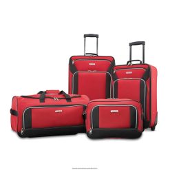 Fieldbrook XLT 4 Piece Set American Tourister 06X06B92 Red/Black Luggage