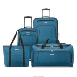 Riverbend 4 Piece Set American Tourister 06X06B19 Teal Blue Luggage