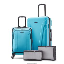 Troupe Duo 4 Piece Travel Set American Tourister 06X06B132 Pool/Scuba/Teal Luggage